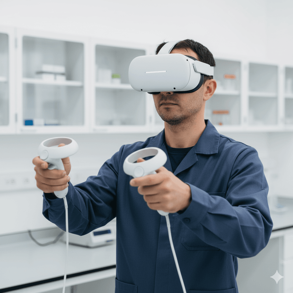 Techniker trainiert risikofrei